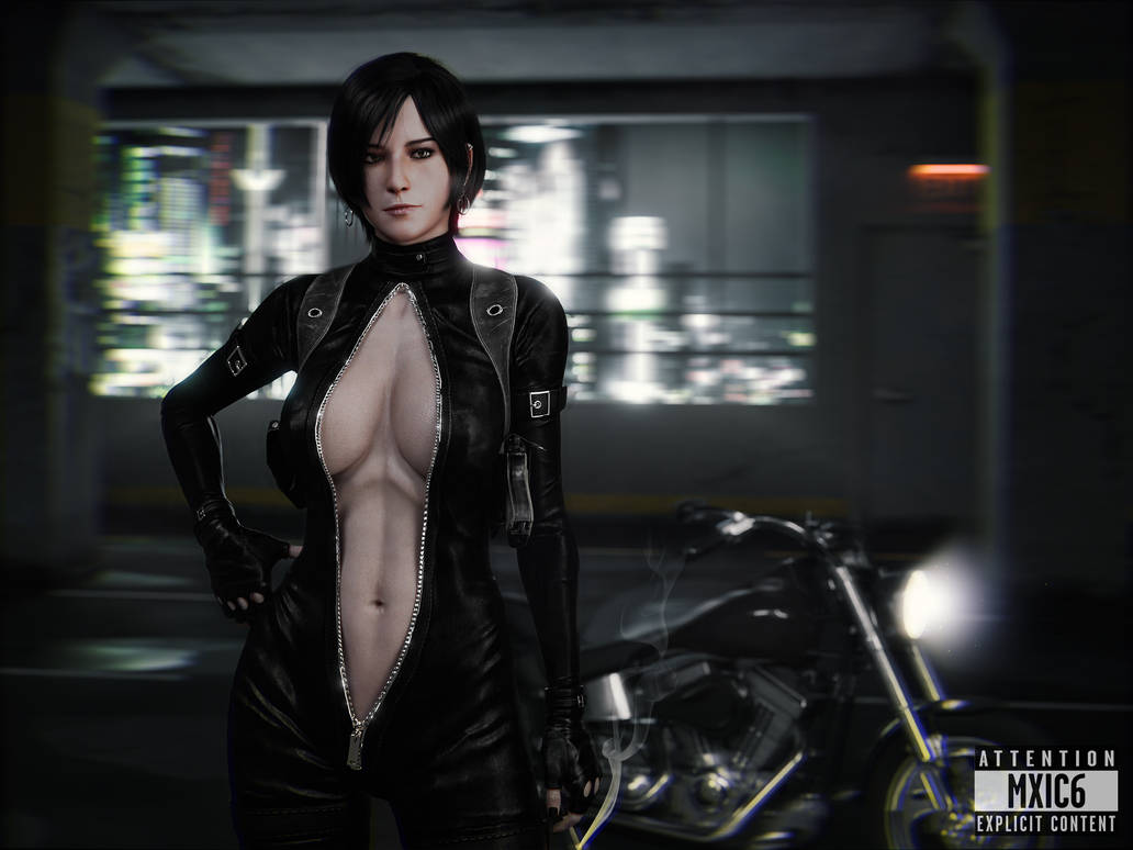 1girls, 3d, ada wong, bodysuit, breasts, female, motorcycle, mxic6, no bra, open bodysuit, open clothes, resident evil, sideboob, skin tight, solo, tight clothes, tight clothing, unzipped, unzipped bodysuit