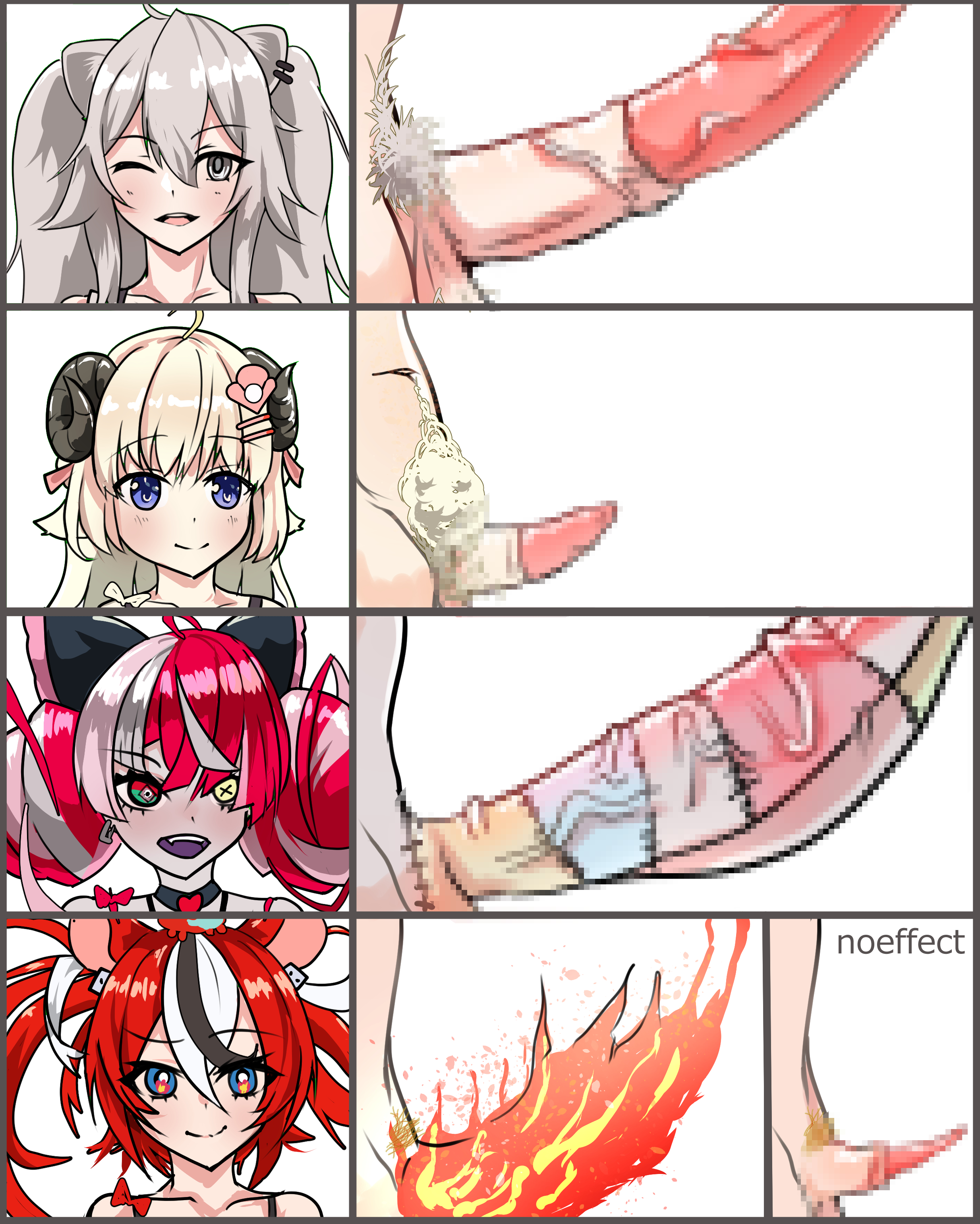 4futas, animal genitalia, animal penis, blonde hair, blonde pubic hair, censored, chart, comparing penis, fire, futa only, futanari, grey hair, grey pubic hair, hakos baelz, holoforce, hololive, hololive english, hololive english -council-, hololive english -promise-, hololive gen 5, hololive indonesia, hololive indonesia holoro, hololive japan, intersex, kureiji ollie, mosaic censoring, mosaic censorship, n0x0n, penis, penis chart, penis comparison, penis size chart, penis size comparison, penis size difference, pubic hair, red hair, shishiro botan, size chart, size comparison, small penis, tsunomaki watame, virtual youtuber, vtuber, white hair, white pubic hair