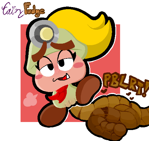 armor blonde_hair blush breath cross-eyed digital_media_(artwork) fairyfudge feces feces_pile female genitals goomba goombella hair headgear headgear_only heart_symbol helmet helmet_only looking_pleasured low_res mario_(series) mario_bros mining_helmet nintendo open_mouth paper_mario paper_mario:_the_thousand_year_door ponytail pooping pooping_on_floor pussy scat scatplay shitting signature single_tooth solo sound_effects