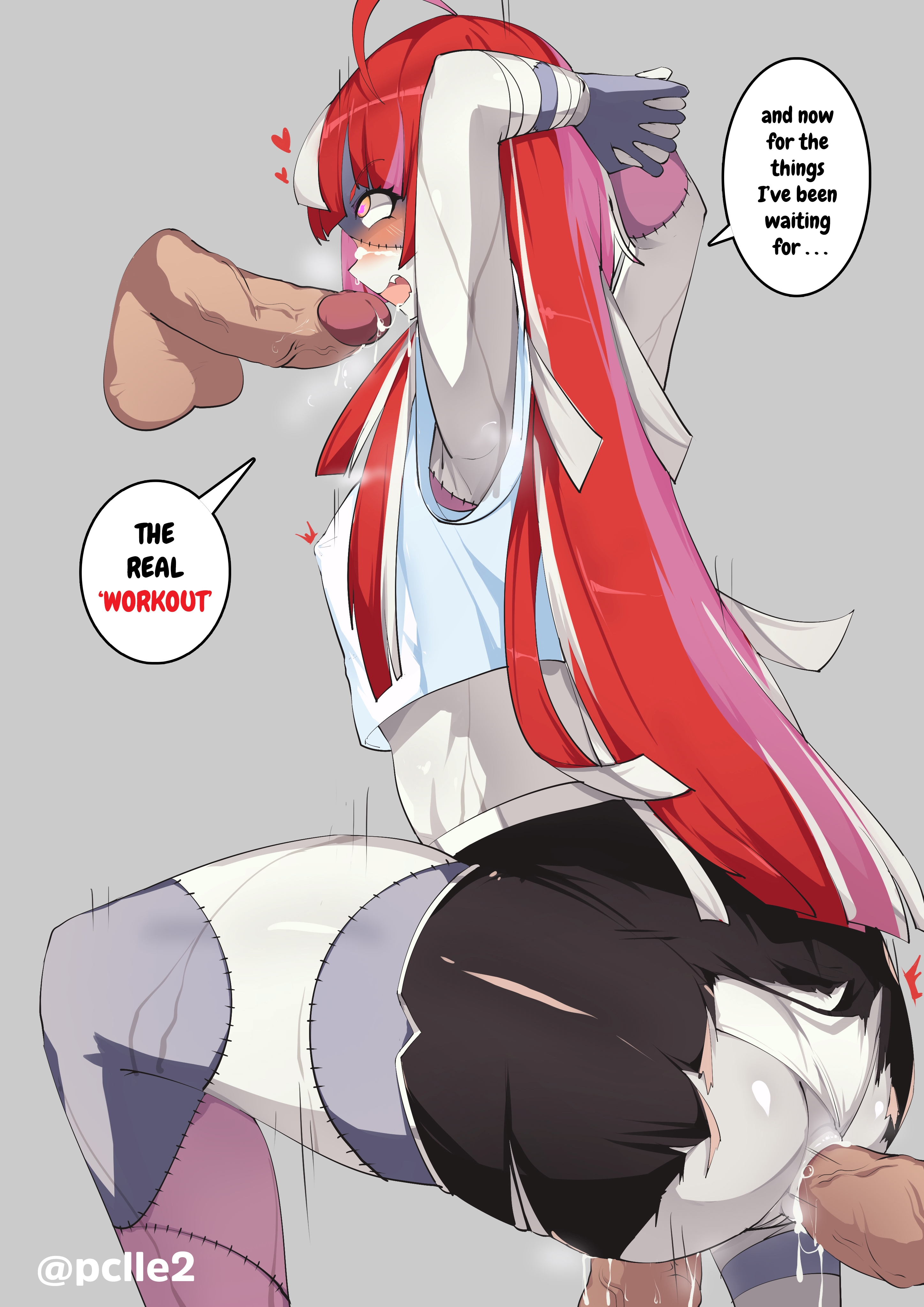 armpits, disembodied penis, double penetration, english text, female, glory hole, hands behind head, hard nipples, hololive, hololive indonesia, hololive indonesia holoro, kureiji ollie, long hair, male, patchwork skin, pclie2, penis, penis awe, squatting, text, torn clothes, uncensored, unseen male face, virtual youtuber, watermark, zombie, zombie girl