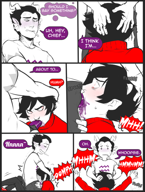 comic cronus_ampora crying cumming dialogue gay homestuck kankri_vantas ms_paint_adventures punpunichu purple_cum tagme tentabulge tentacle troll