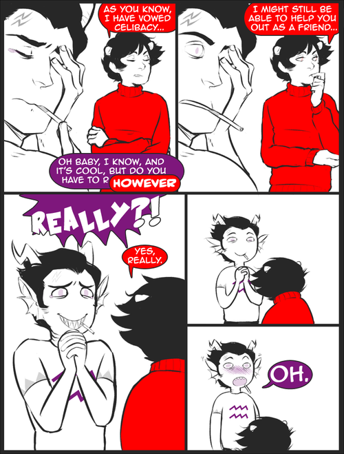 2boys blowjob comic comic_page cronus_ampora dialogue homestuck implied_fellatio implied_oral kankri_vantas ms_paint_adventures oral punpunichu tagme troll yaoi