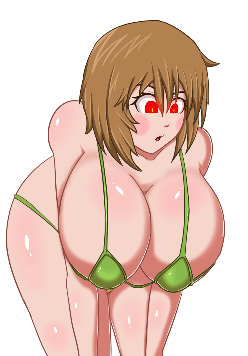 1girls 2d big_breasts bikini breasts chara color fae-sama female red_eyes solo tagme undertale undertale_(series)