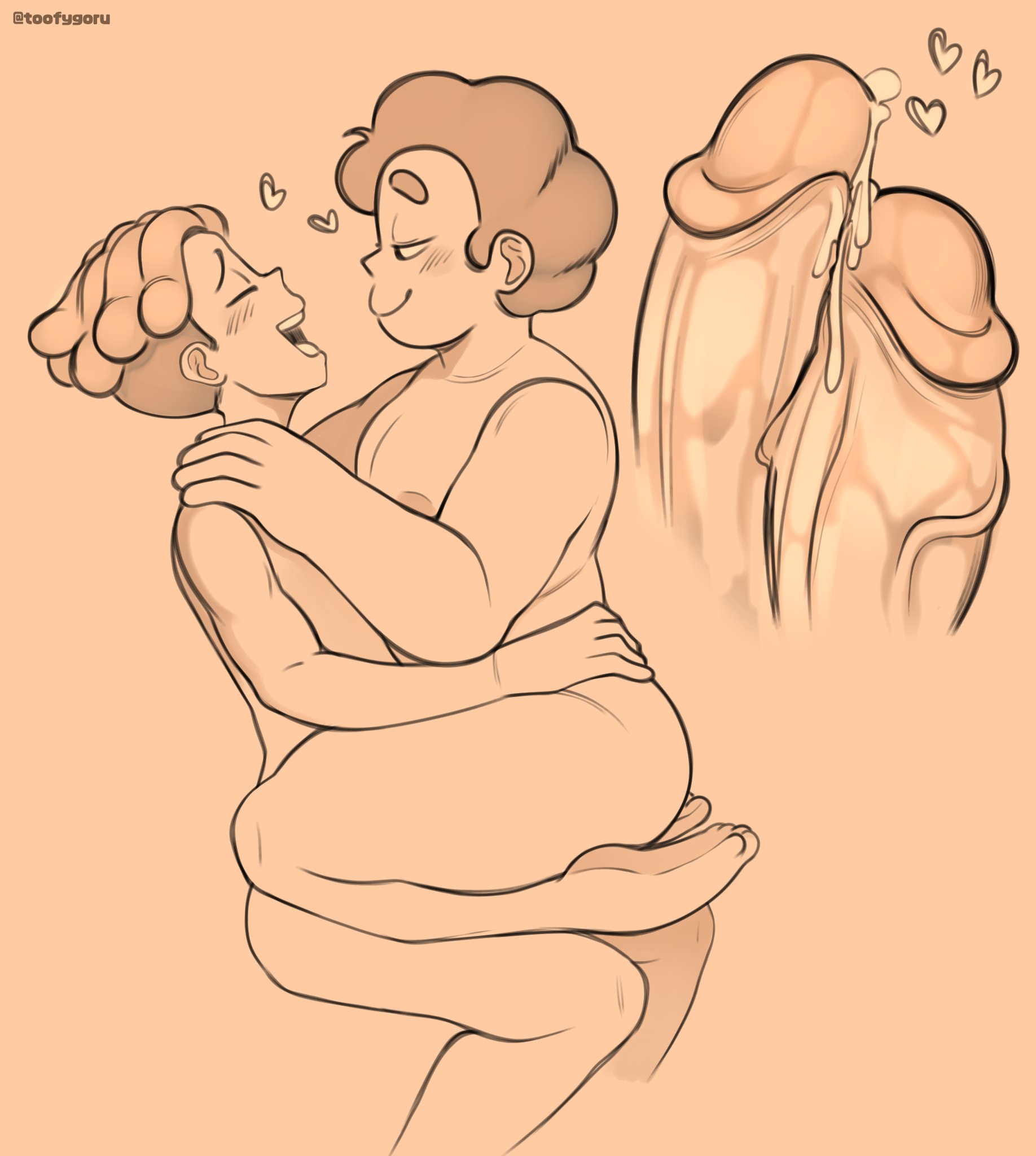 <3, 2023, 2boys, aged up, areola, areolae, artist name, ass, bedroom eyes, big ass, big butt, big penis, blush, blushing, blushing at partner, blushing male, bodily fluids, calves, cartoon network, chubby, chubby male, close-up, completely nude, couple, couple sex, cum, cum drip, cum on body, cum on self, cumming, cumming together, cumshot, duo, duo focus, embrace, eyes closed, fat, fat ass, fat male, feet, femboy, frottage, frotting, gay, gay sex, gem (species), genital fluids, genitals, hair, half-closed eyes, hand on another's shoulder, hand on shoulder, hands on another's hips, hands on hips, heart, hearts, hip grab, hips, holding partner, hug, hugging, human, human only, kneeling, legs, legs up, looking at partner, looking pleasured, male, male focus, male nipples, male only, male/male, monochrome, mouth open, multiple penises, multiple views, naked, nipples, nude, nude male, open mouth, overweight, overweight male, peedee fryman, penile, penis, plus size, romantic, romantic couple, romantic sex, rubbing, rubbing penis, sex, short hair, side view, signature, sitting, sitting on lap, sitting on person, smile, smiling, smiling at partner, soles, steven quartz universe, steven universe, thick, thick eyebrows, thick penis, thick thighs, thighs, toes, toofygoru, undercut, veiny, veiny penis, wholesome, yaoi