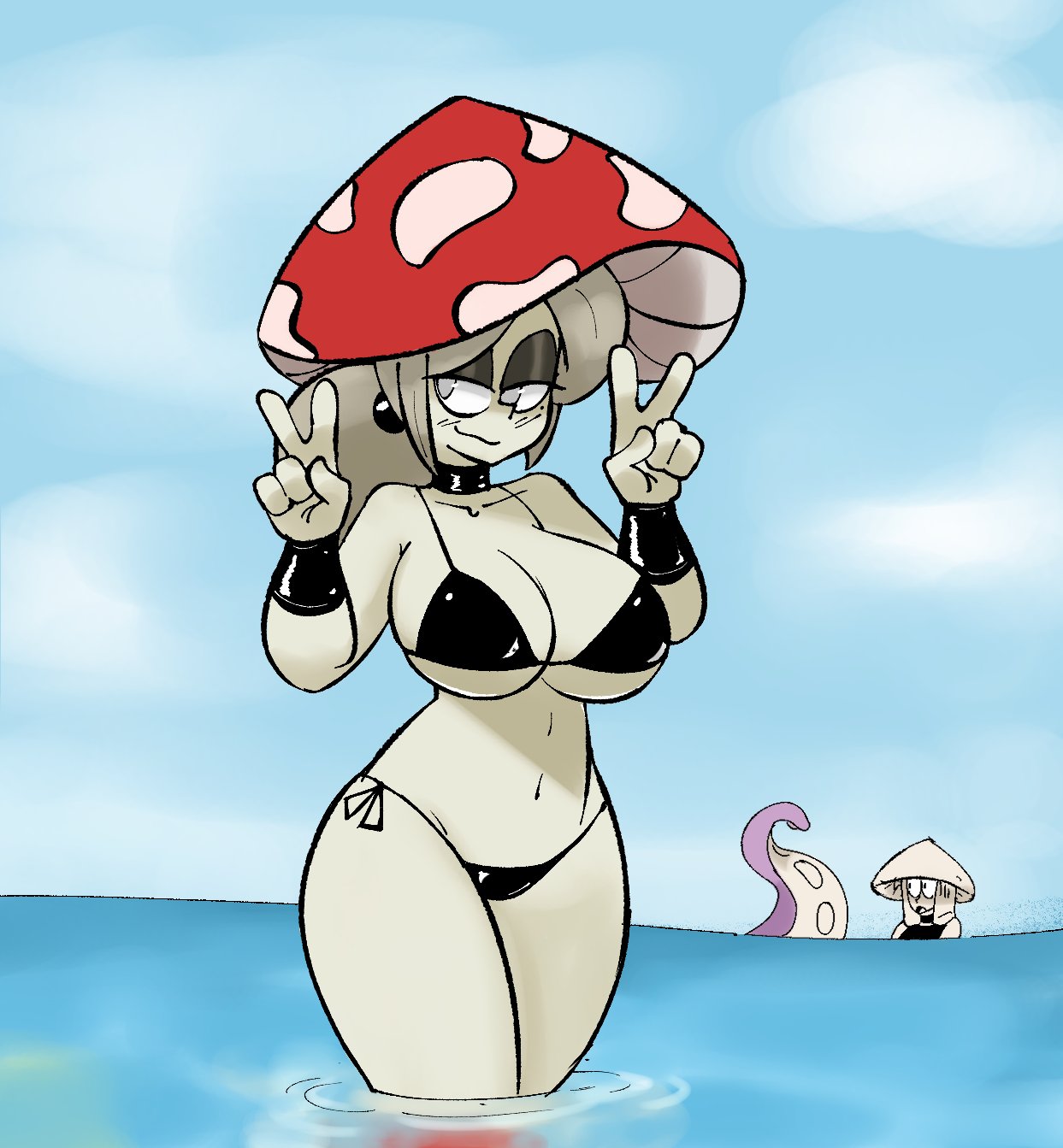 fungi garp_sand mom_(garp_sand) mushroom_humanoid original_character tagme