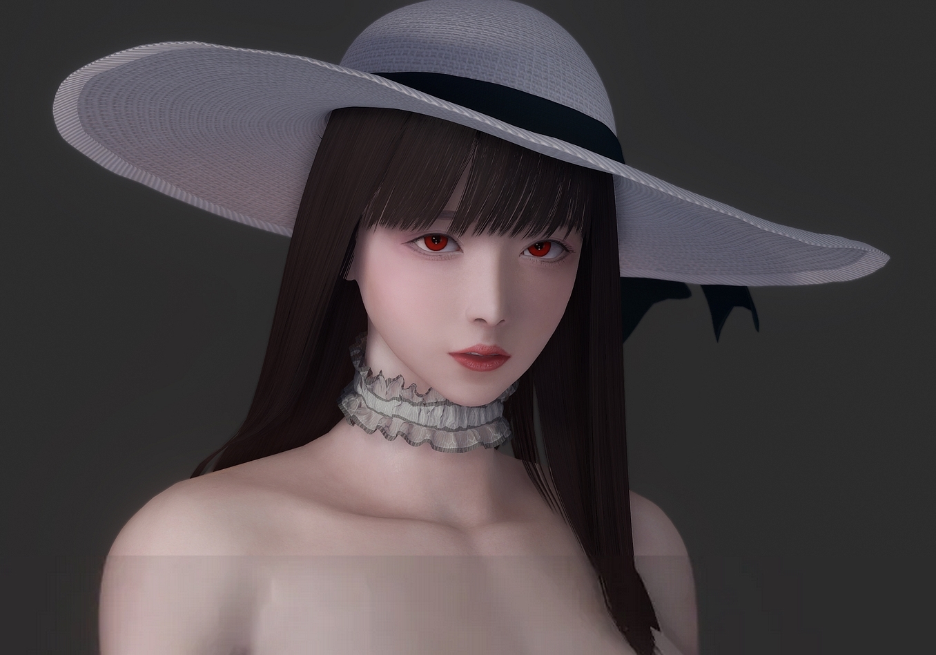1girls, 3d, demon, demon girl, female, female only, ghost, hasshaku-sama, japanese mythology, mafavam, red eyes, succubus, tall female