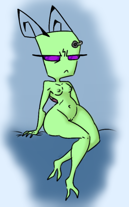 1girls alien alien_girl annoyed annoyed_expression antennae breasts green_body green_skin invader_zim looking_at_viewer mhasses mhdrawin nickelodeon nipples nude nude_female purple_eyes pussy small_breasts solo solo_female tak_(invader_zim) thick_thighs two_toes