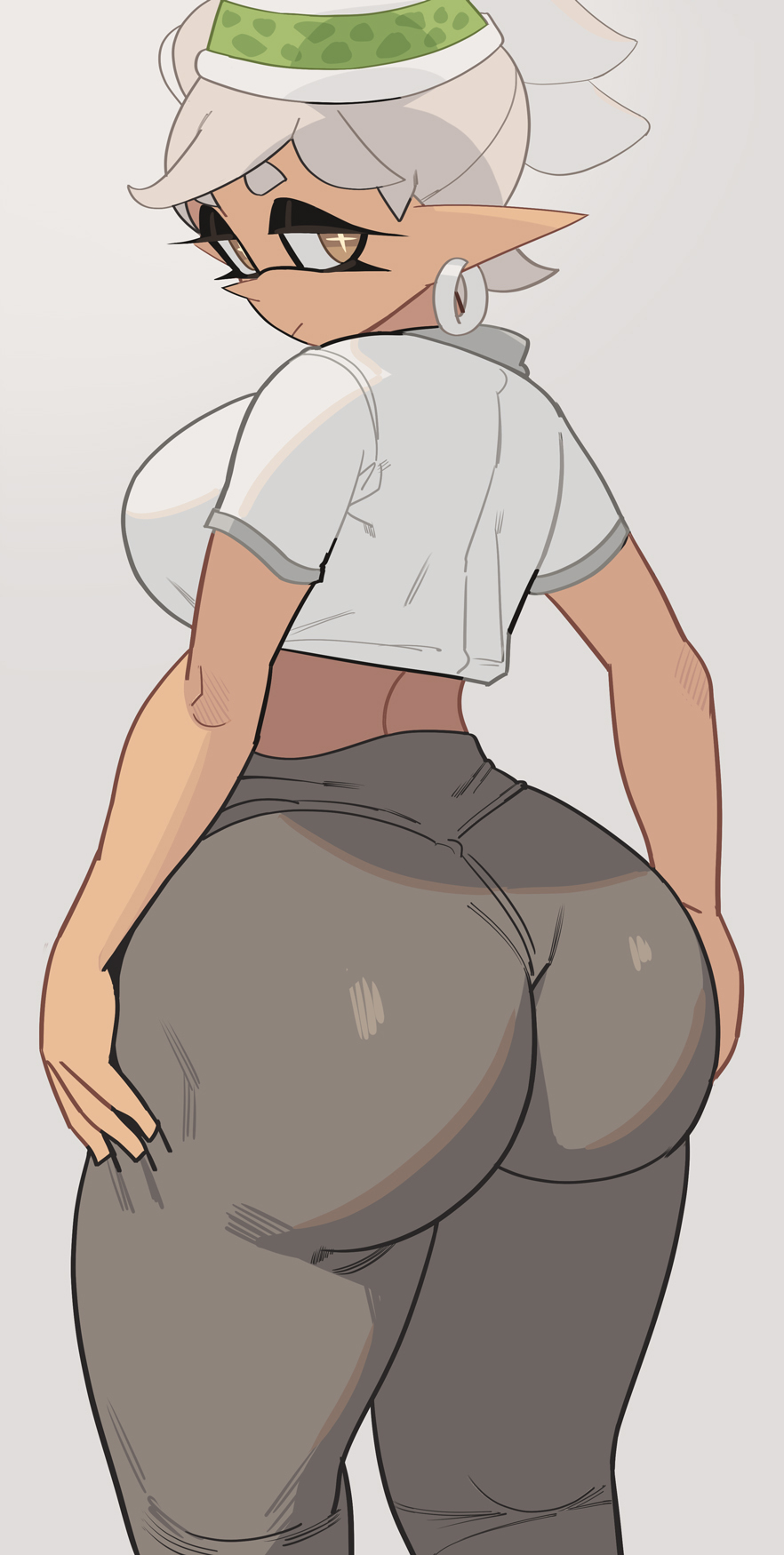 1girls, ass, big ass, big breasts, breasts, female, hips, huge ass, huge breasts, inkling, large breasts, light skin, light-skinned female, marie (splatoon), nintendo, short hair, splatoon, splatoon (series), thick thighs, thighs, white hair, wide hips, yuta agc