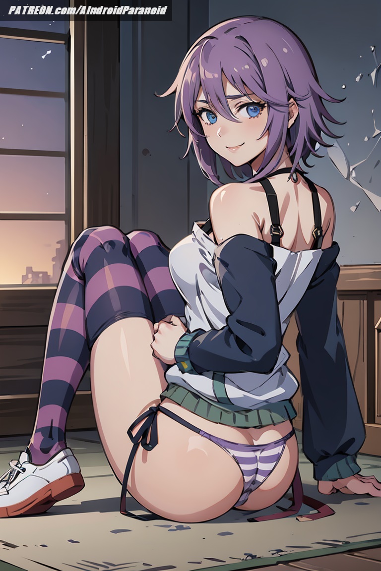 ai_generated aindroidparanoid ass breasts cameltoe cute fat_ass huge_ass indoors large_ass miniskirt narrow_waist panties petite purple_eyes purple_hair rosario+vampire schoolgirl shirayuki_mizore short_hair skirt slim_waist stable_diffusion