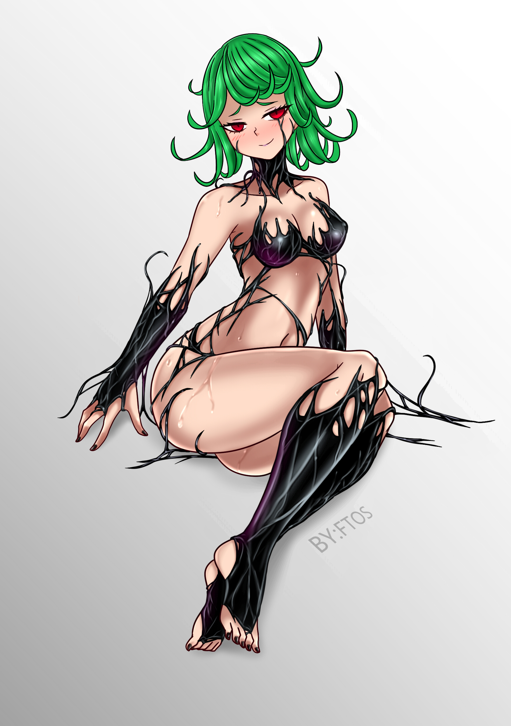 1girls, 2023, ass, blackftos, breasts, corruption, female, female only, marvel, marvel comics, navel, one-punch man, solo, symbiote, tagme, tatsumaki, thighs, transformation, venom, venom (marvel)