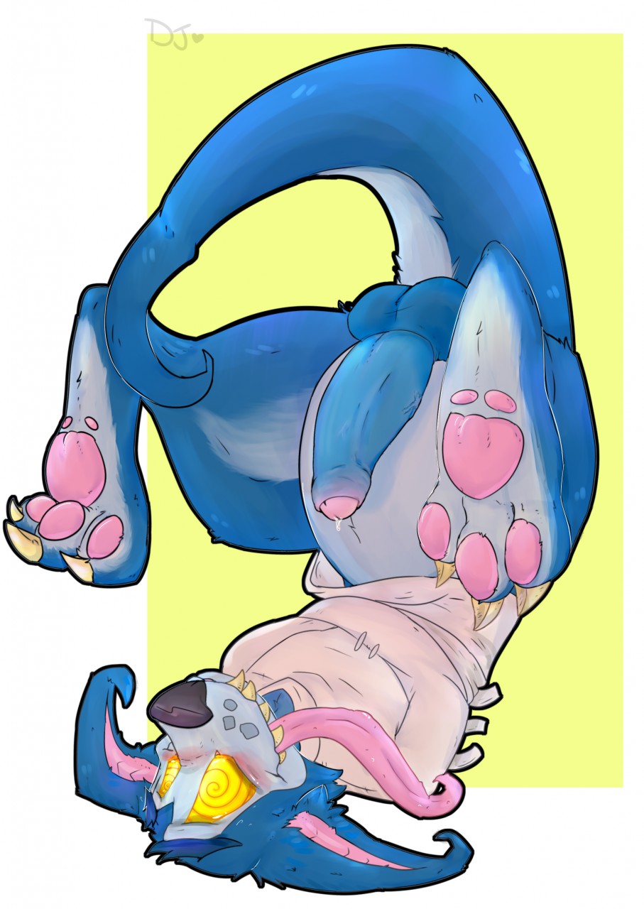 activision anthro anthro_only ass balls blush crash_(series) dreamyjester feet furry furry_male furry_only genitals hi_res humanoid_genitalia humanoid_penis male male_focus male_only pawpads paws penis ripper_roo solo solo_male thick_thighs tongue