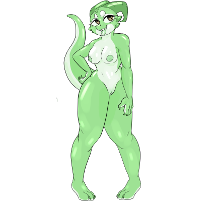 brown_eyes chilling dnd dnd5e dnd_character dracaenaarts female furry girl green_nipples green_pussy green_scales kobold kobold_girl lizard lizard_girl lizard_humanoid nude nude_female scales scalie standing