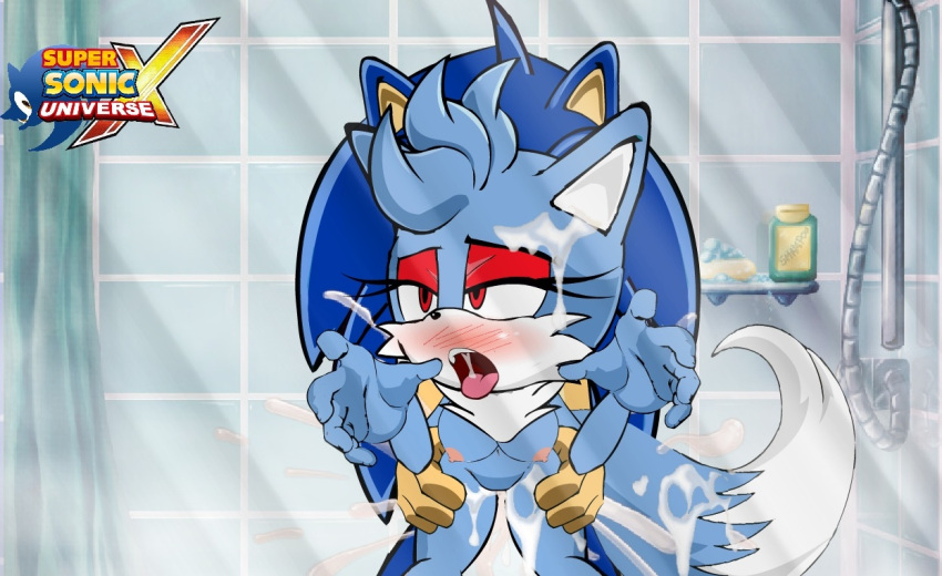 against_glass blue_fur cum daila_(ssxu) furry furry_only jorosahe original_character shower shower_sex sonic_(series) sonic_the_hedgehog sonic_the_hedgehog_(series) super_sonic_x_universe