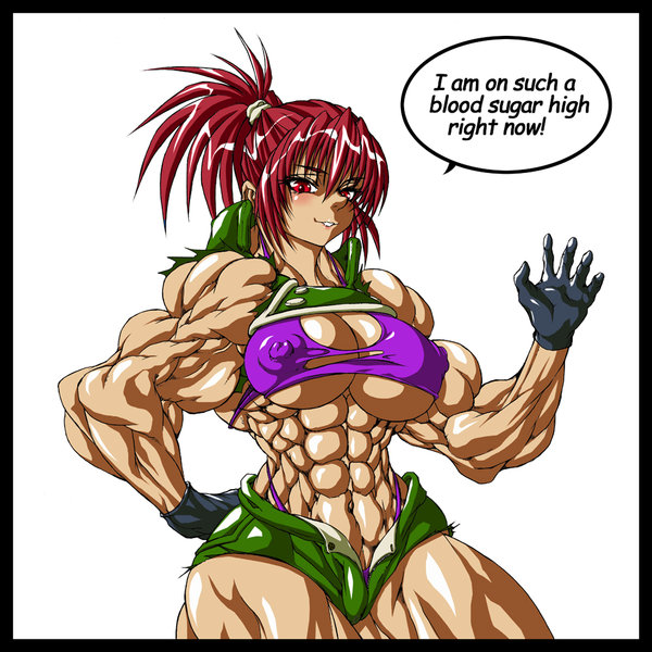 alternate_costume biceps extreme_muscles king_of_fighters leona_heidern muscle muscular_female orochi_leona purukogi snk