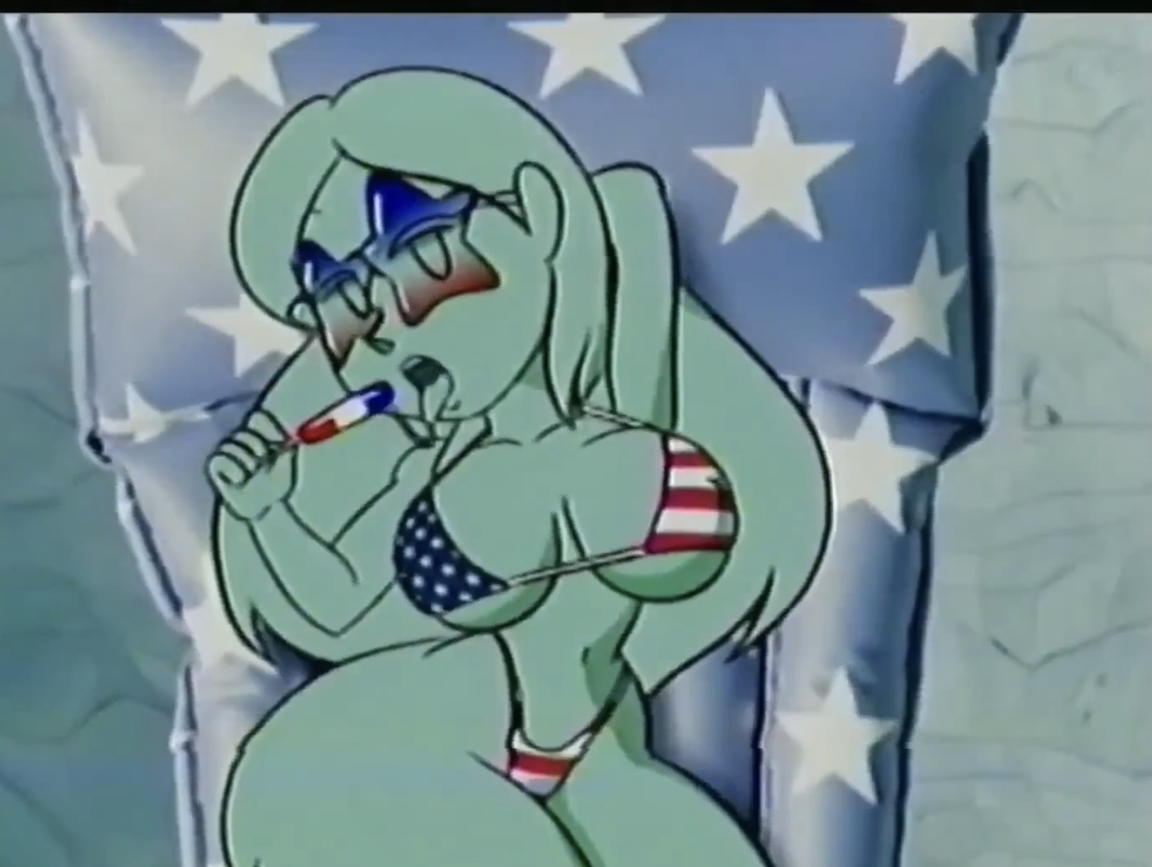 1girls, 2025, 2d, 4th of july, american flag, american flag bikini, ass, ass visible from the front, big ass, big breasts, big butt, big thighs, bikini, bottom heavy, breasts, bubble butt, cleavage, crown, fat ass, fat butt, female, female focus, female only, fit female, giant ass, heavy ass, higher resolution available, hips, huge ass, huge hips, lady liberty, large ass, looking at viewer, massive hips, navel, no source, round ass, round breasts, round butt, sexy pose, statue of liberty, tagme, tansau, tansau's lady liberty, thick ass, thick thighs, thighs, thong, vhs filter, wide hips