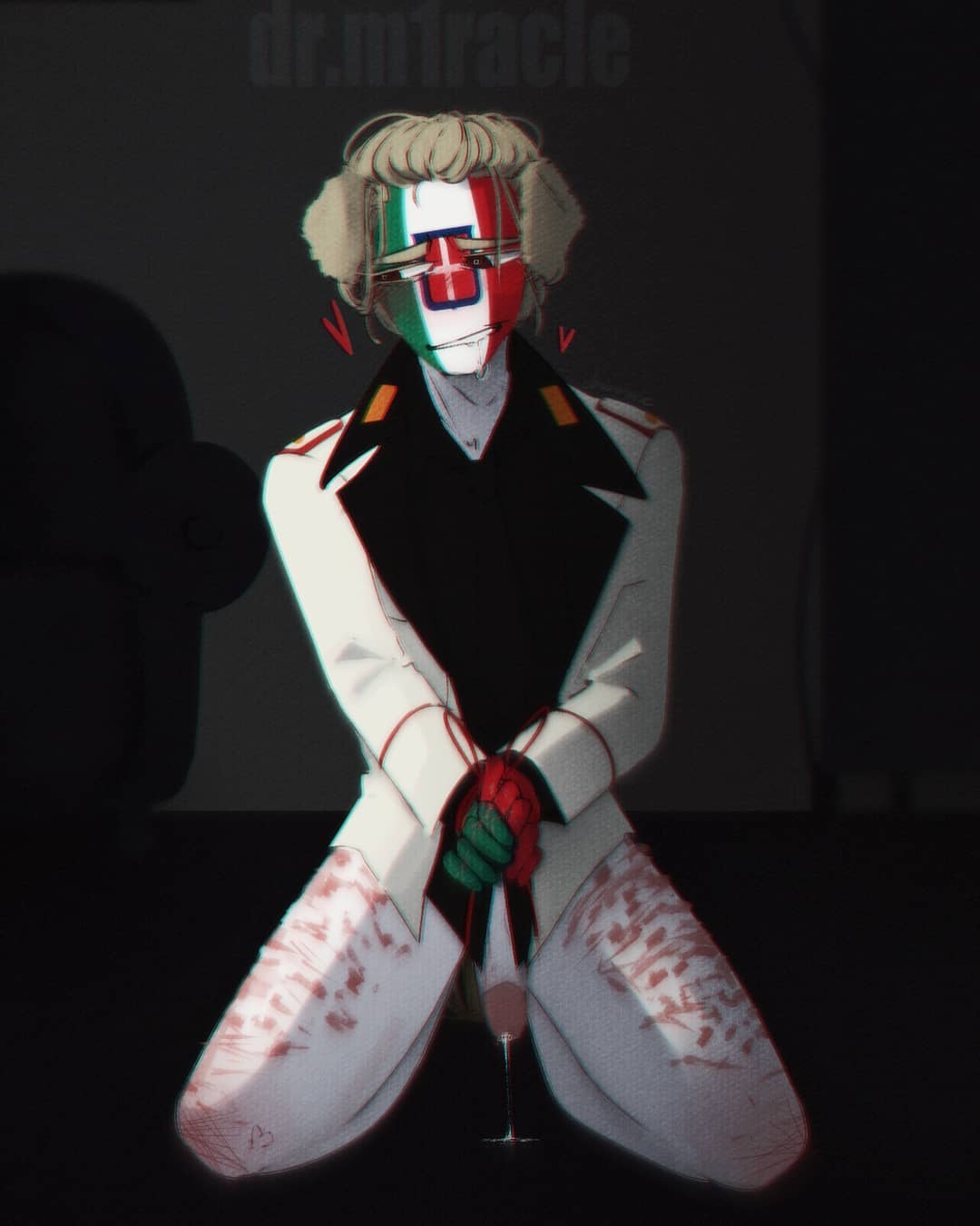 blood countryhumans cum dog_ears dr.m1racle dripping_cum fascist_italy_(countryhumans) gay no_pants pantsless whip_marks