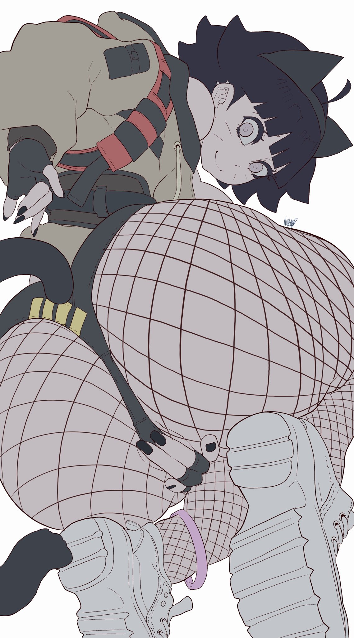 1girls, aged up, ass, big ass, big butt, boruto: naruto next generations, female, fishnets, naruto, naruto (series), noblood, ryandomonica, thick ass, thick butt, thick thighs, uzumaki himawari