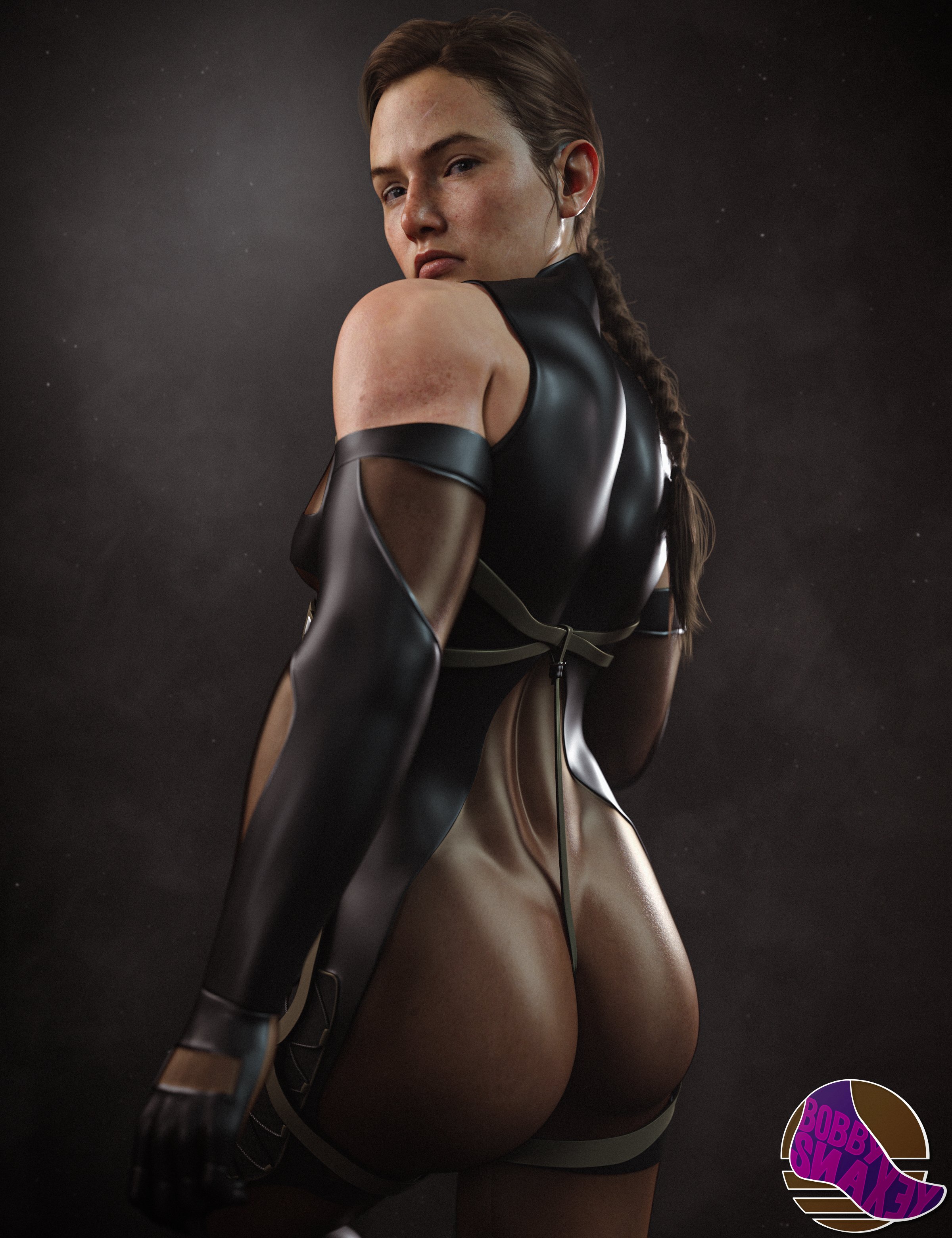 1girls, 3d, abigail anderson, ass, back view, bobbysnaxey, female, female only, muscular, muscular female, solo, the last of us, the last of us 2