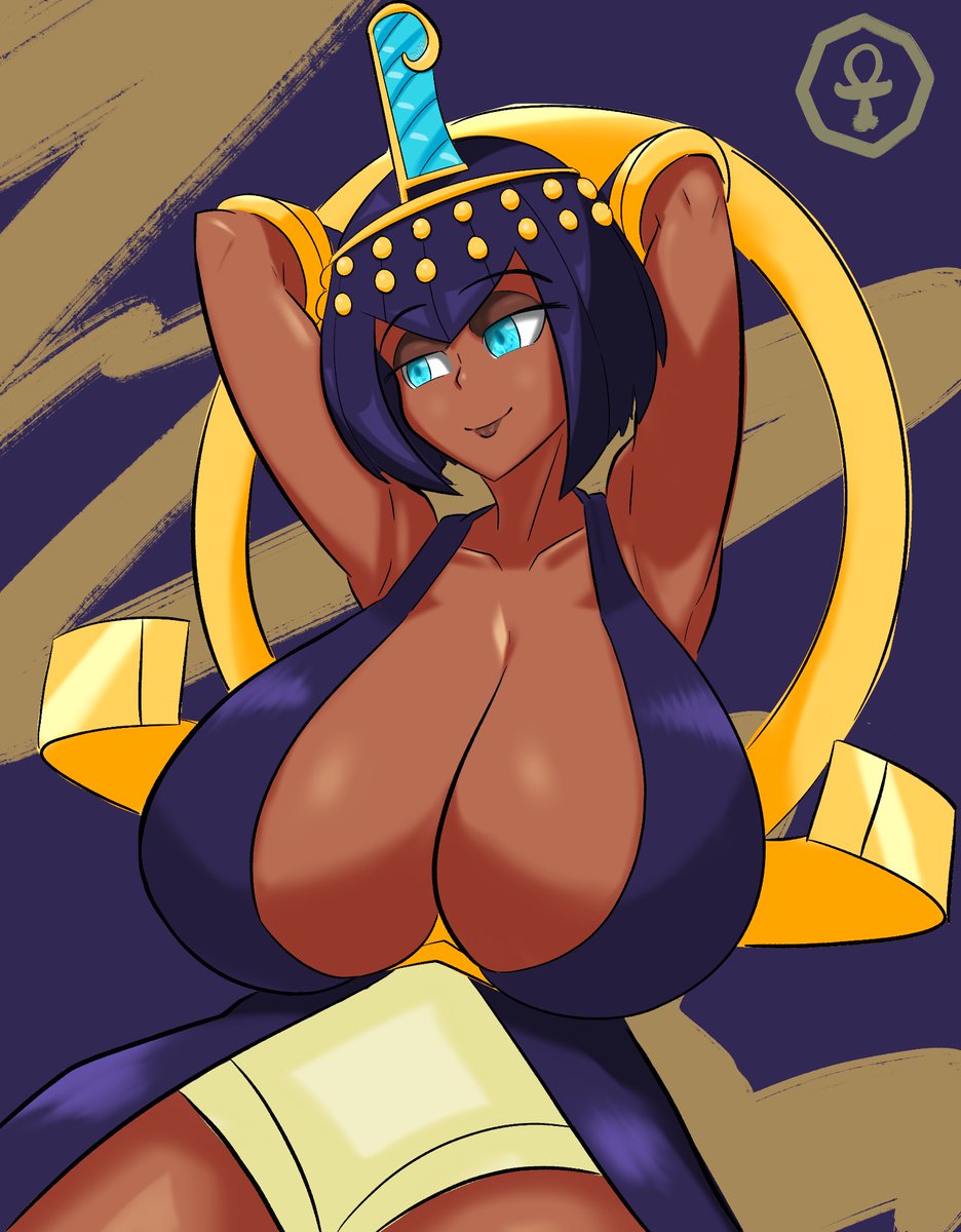 1girls dark_skinned_female eliza_(skullgirls) huge_breasts skullgirls tagme