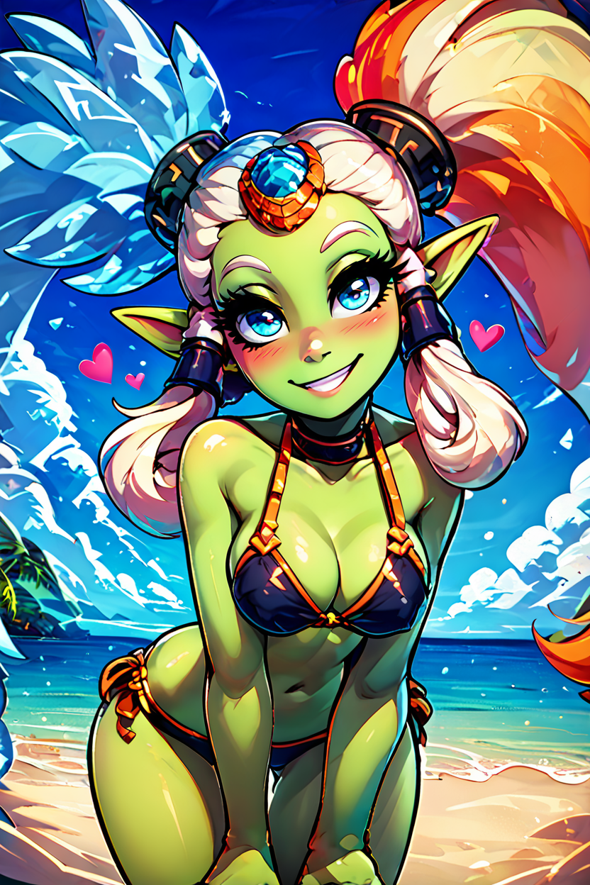 1girls adorable aged_down ai_generated beach bikini blue_eyes blush blushing_at_viewer citronlegacy civitai cute cute_face elf_ears female female_focus fiery_hair fire gerudo green_skin hearts_around_head ice ice_hair kawaii more_at_source nintendo ocarina_of_time ocean pointy_ears small_breasts tagme the_legend_of_zelda the_legend_of_zelda:_ocarina_of_time thigh_gap twinrova two_tone_hair white_hair witch young young_female young_woman