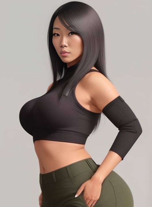 ai_generated asian asian_female flat_belly huge_ass huge_breasts milf pornpen southeast_asian wide_hips