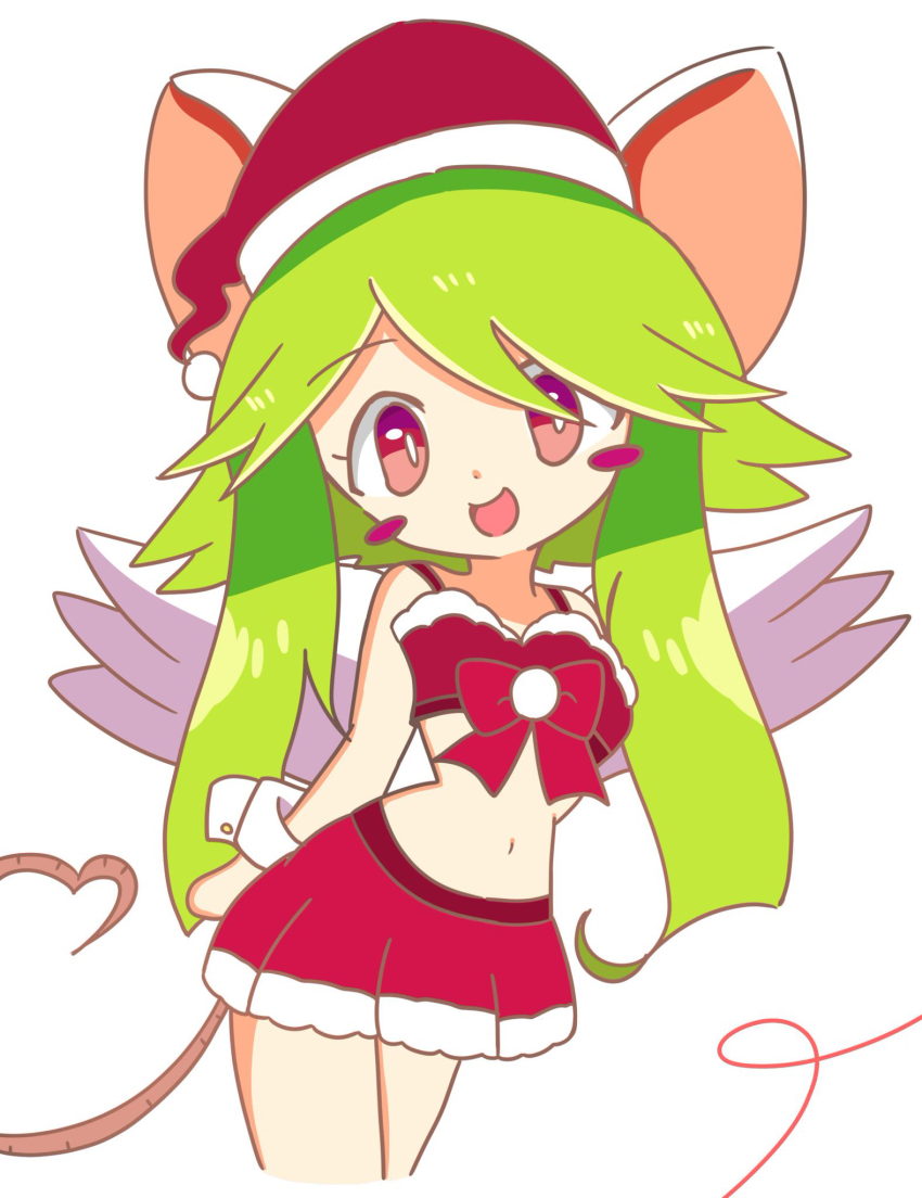 1girls anthro rat_god rat_god_(mad_rat_dead) ribbon santa_hat