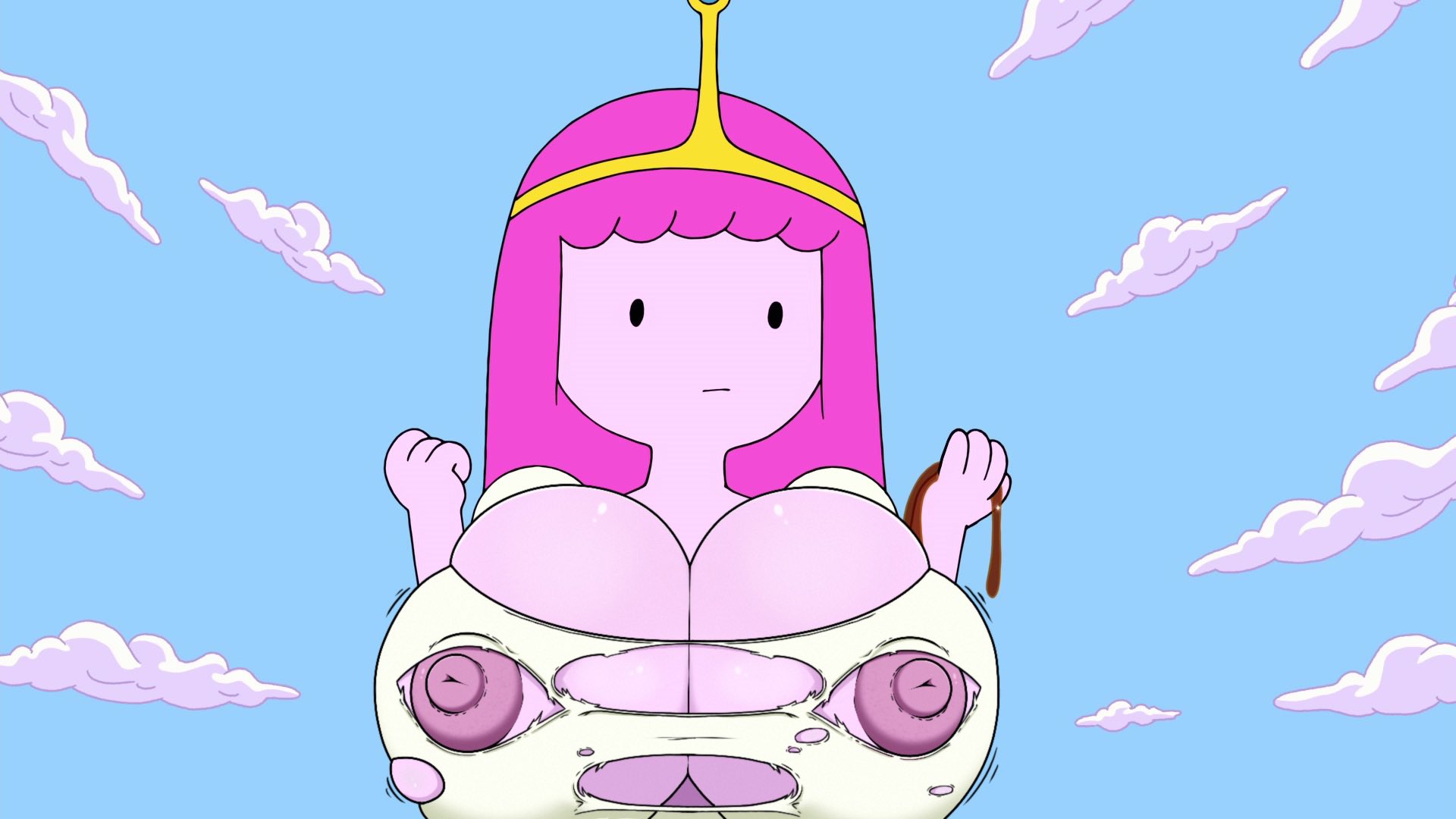 1girls, accurate art style, adventure time, alternate version available, big breasts, breasts, breasts bigger than body, breasts bigger than head, breasts bigger than torso, female, female only, hourglass figure, huge breasts, hyper breasts, nerota, nipple bulge, nipple slip, nipples, nipples visible through clothing, princess bubblegum, screencap, screenshot, screenshot edit, tagme