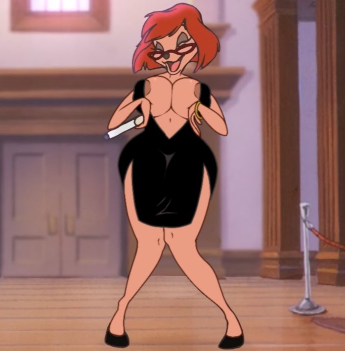 1girls alternate_version_available an_extremely_goofy_movie areola_slip ass_bigger_than_body big_ass big_breasts big_butt breasts_bigger_than_body breasts_bigger_than_head breasts_bigger_than_torso cropped cropped_image disney female female_only furry goof_troop hourglass_figure huge_ass huge_breasts nerota nipple_bulge nipple_slip nipples nipples_visible_through_clothing screencap screenshot screenshot_edit sylvia_marpole tagme