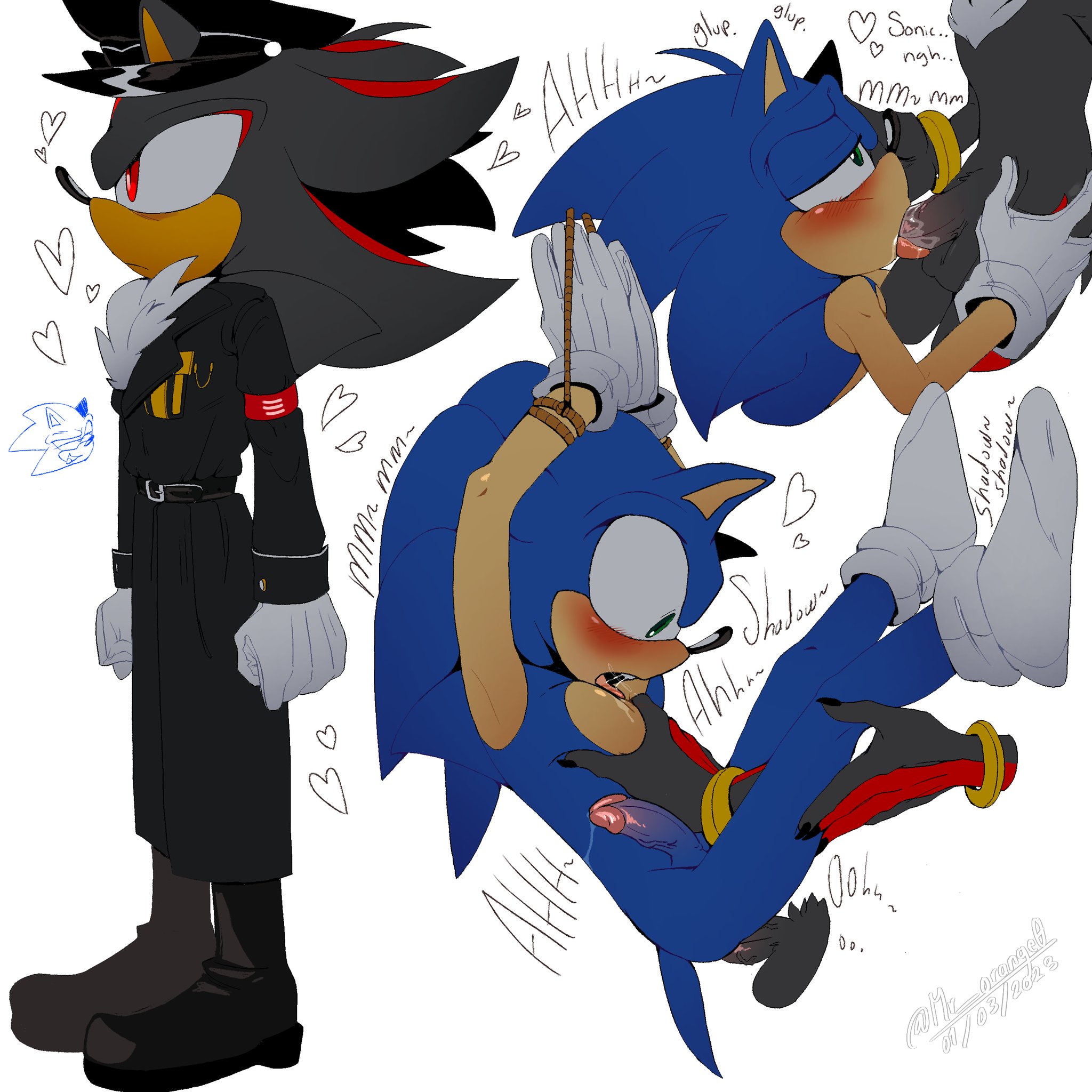 anal, anal sex, anthro, balls, blowjob, bondage, furry, gay, gay sex, male, mobian (species), mr orange000, penetration, penis, sega, shadow the hedgehog, sonadow, sonic (series), sonic the hedgehog, sonic the hedgehog (series), yaoi