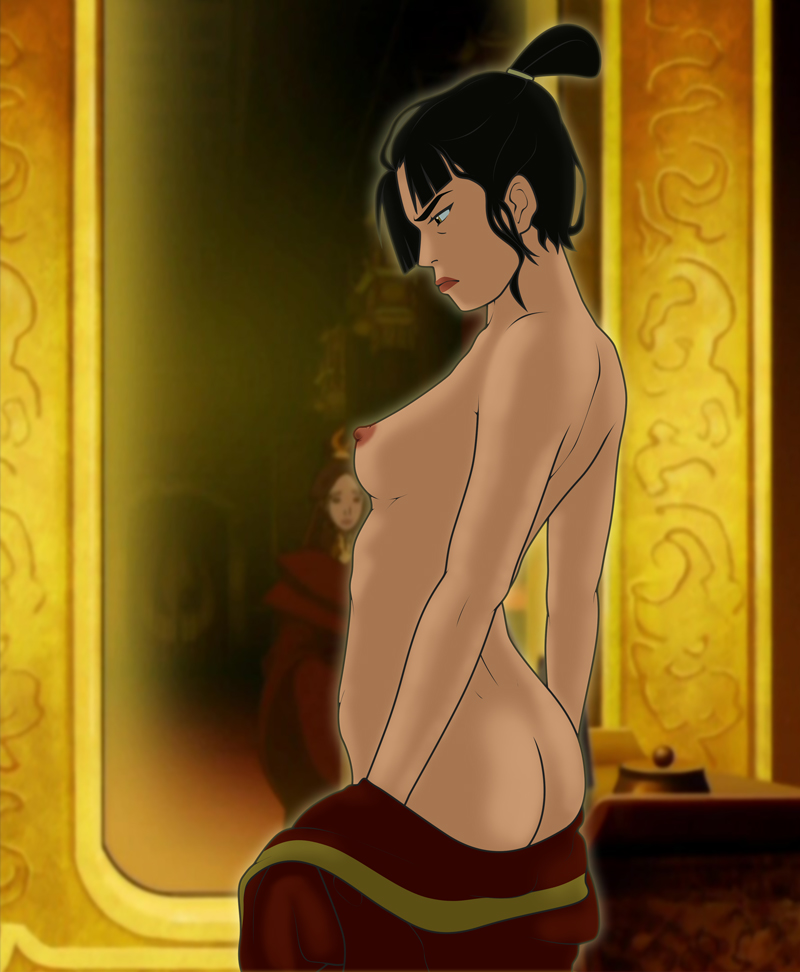 1girls anaxus angry ass avatar_the_last_airbender azula breasts concerned crazy crazy_bitch female female_only lipstick messy_hair naked nipples nude nude_female side_view solo solo_female stripping undressing