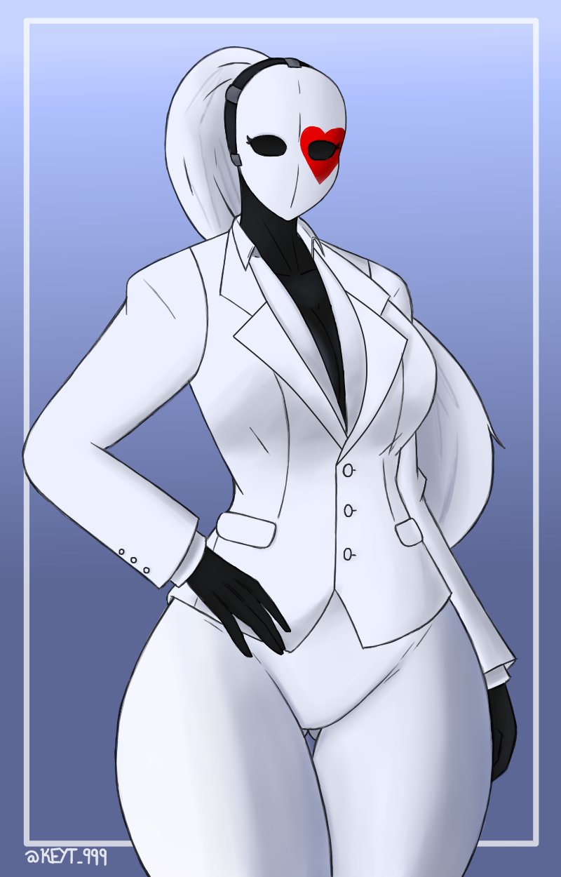 1girls female fortnite fortnite:_battle_royale gloves heart keyt_999 loveless_(fortnite) mask masked masked_female plump_thighs ponytail suit thick_hips thick_thighs thigh_gap thighs tied_hair white_hair white_suit wide_hips