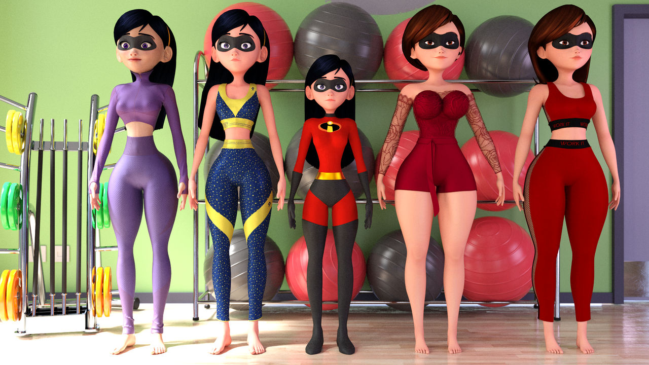 2girls, 3d, 3d (artwork), ass, athletic, athletic female, big ass, big breasts, bottom heavy, breasts, brown hair, bubble ass, bubble butt, busty, daughter, digital media (artwork), disney, elastigirl, eyebrows, eyelashes, eyes, female, female only, fit, fit female, hair, helen parr, heroine, hips, hourglass figure, huge ass, huge breasts, human, large ass, large breasts, legs, light skin, light-skinned female, lips, milf, mother, mother and daughter, pixar, short hair, straight hair, superheroine, the incredibles, thick, thick hips, thick legs, thick thighs, thighs, top heavy, upper body, violet parr, voluptuous, vtemp, waist, wide hips