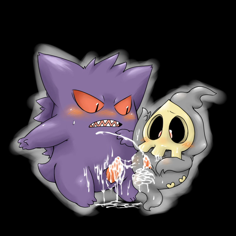 blush cum doneru duskull feral furry gay gengar ghost male nintendo no_humans penis pokemon pokemon_rgby pokemon_rse