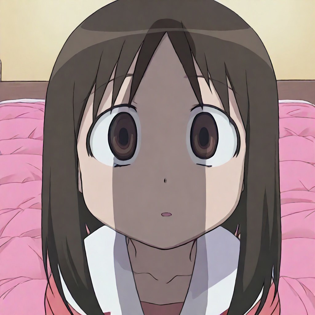 1boy, 1boy1girl, 1boy1girls, 1girls, ai generated, azumanga daiou, brown eyes, brown eyes female, brown hair, brown hair female, brown-eyed female, brown-haired female, civitai, cock shadow, dick shadow, female, lauriluusua, male, osaka ayumu kasuga, penis, penis shadow, shadow, tagme