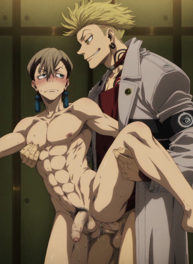 ai generated, anal, anal penetration, anal sex, enjin (gachiakuta), gachiakuta, gay, male, male only, size difference, tagme, zanka nijik