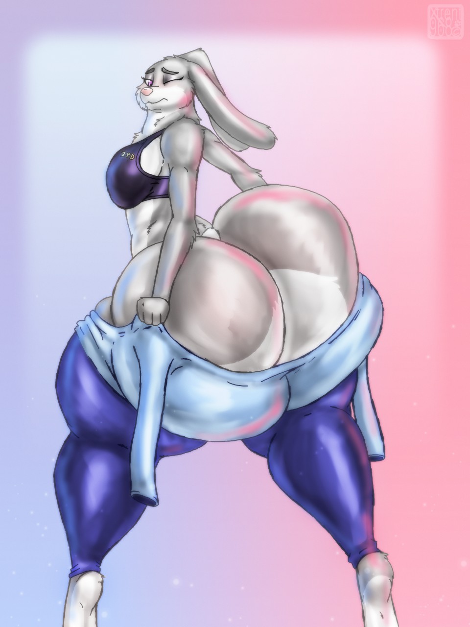 bra clothes_pull clothing disney huge_ass judy_hopps medium_breasts xtrent968 zootopia