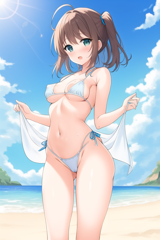 ai_generated background background_sky beach beach_towel bikini bikini_bottom bikini_top blue_eyes blush blush brown_hair medium_breasts micro_bikini mole mole_on_arm mole_on_body nipple nipple_bulge nipple_outline nipples nipples_visible_through_clothing pussy_visible_through_clothes pussy_visible_through_clothing pussy_visible_through_thong small_ass small_butt small_female smooth_body smooth_skin tight_bikini tight_bottomwear tight_bra tight_clothes tight_clothing tight_fit tight_pussy towel tropical_background tropical_vacation wet wet_body wet_clothes wet_skin white_bikini white_bikini_bottom white_bikini_top