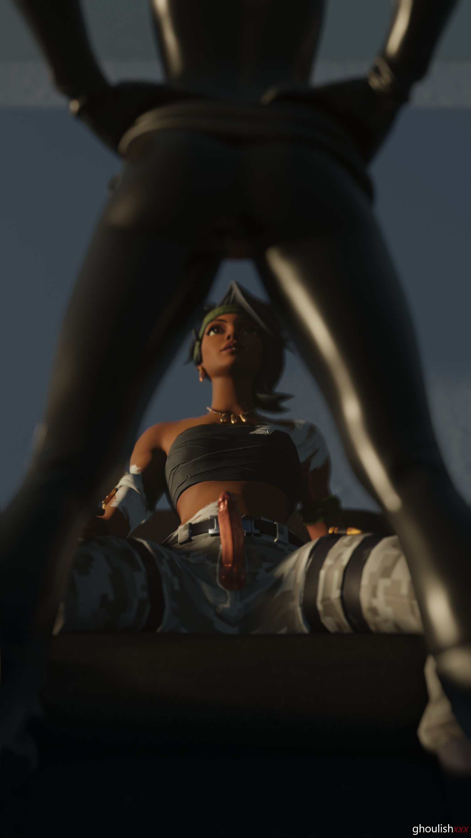 1futa 1girls 3d balls bandolette batman_(series) before_sex big_penis black_hair blender bodysuit bottomwear catwoman catwoman_(fortnite) close-up clothed clothing dark-skinned_female dark-skinned_futanari dark_skin dc dc_comics duo ear_piercing earrings erection female female_focus female_only fortnite fortnite:_battle_royale futa_on_female futanari ghoulishxxx goggles interracial jeans latex latex_bodysuit light-skinned_female light_skin pants penis penis_out piercing presenting presenting_penis selina_kyle shadow sitting solo_focus standing sun sunlight topwear watermark