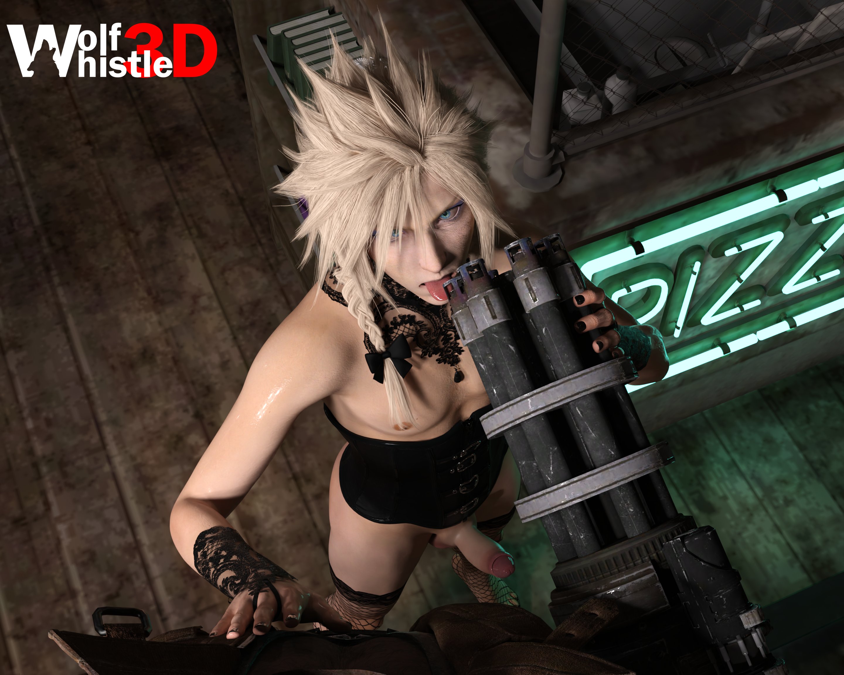 2boys, 3d, barret wallace, bedroom eyes, boner, cloud strife, dark skin, dark-skinned male, erection, femboy, final fantasy, final fantasy vii, final fantasy vii remake, gay, giver pov, imminent sex, interracial, licking, lingerie, male, male only, malesub, naked, penis, pov, sexually suggestive, sissy, uncensored, wolfwhistle3d, yaoi
