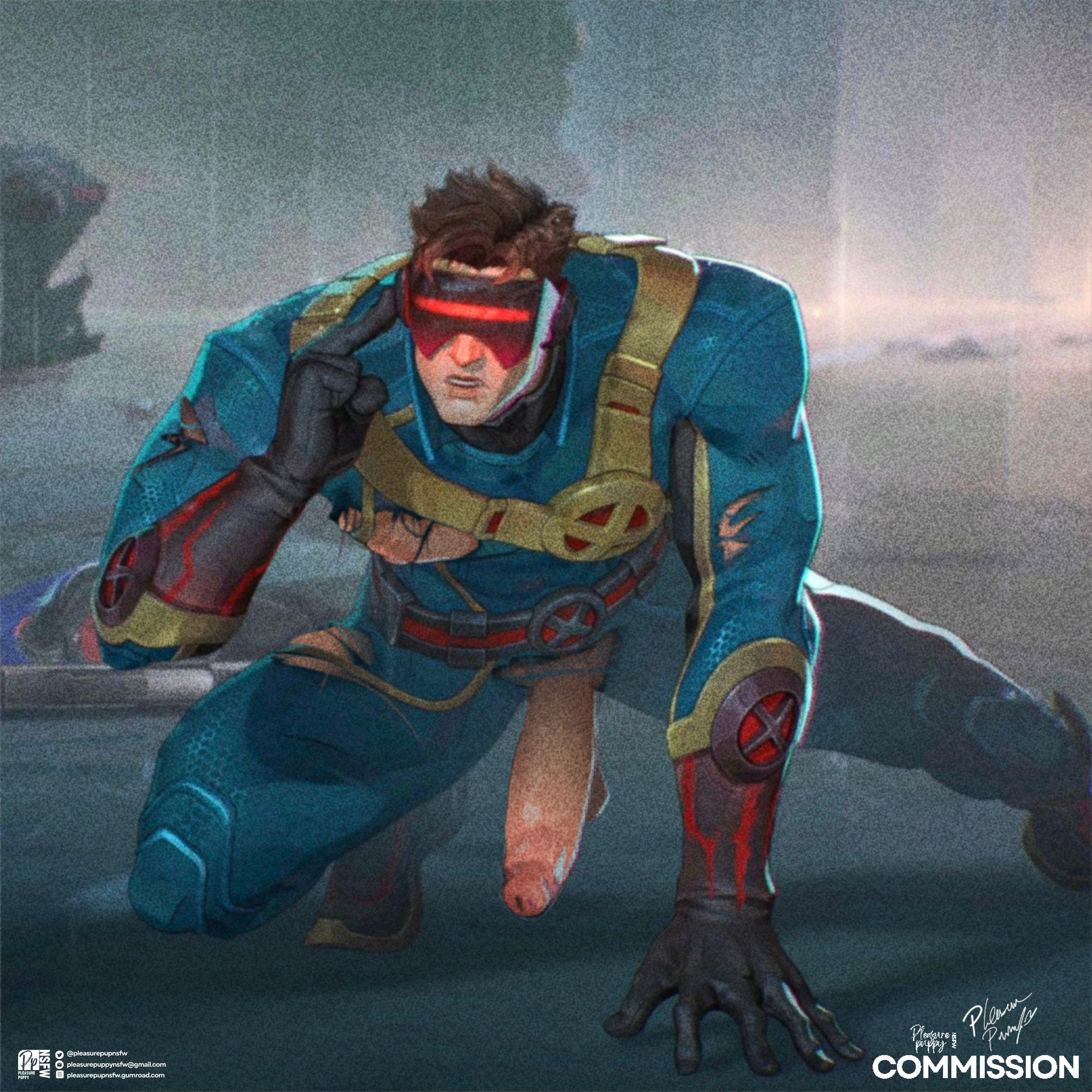 bara, big penis, cock, cyclops (marvel rivals), cyclops (x-men), dick, edit, edited official artwork, edited screencap, gay, gay male, male, male only, marvel, marvel rivals, penis, pleasurepuppynsfw, ripped clothing, solo, x-men, yaoi