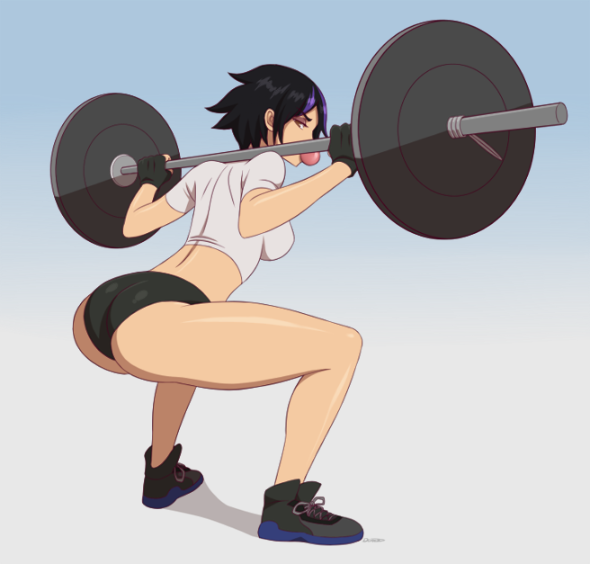 1girls asian ass big_hero_6 bloomers bubble_blowing bubble_gum bubblegum buruma dat_ass disney eyeshadow female female_only gogo_tomago goth kasugokage88 marvel punk solo two_tone_hair weightlifting