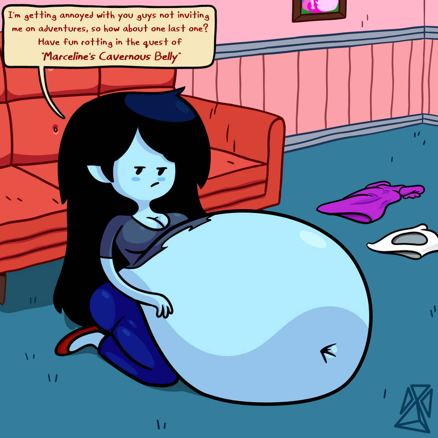 3_fingers adventure_time baughbee belly belly_bigger_than_body belly_bigger_than_head belly_bulge belly_overhang bellybutton blue_skin cartoon_network clothing deep_navel discarded_clothes discarded_clothing expansion female female_only footwear marceline marceline_abadeer navel pants shirt shoes shoes_on sitting sitting_on_floor solo solo_female tagme unwilling_prey unwilling_vore vampire vore willing_pred