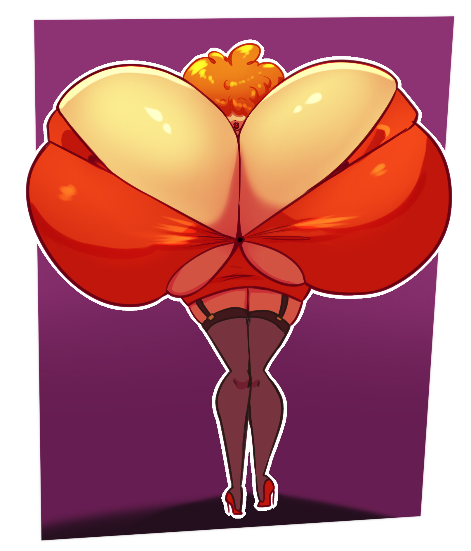1girls, breasts, breasts bigger than head, breasts bigger than torso, bursting breasts, enormous breasts, female, hyper, hyper breasts, orange hair, powerpuff girls, sara bellum, schnauzercito, tagme, underboob