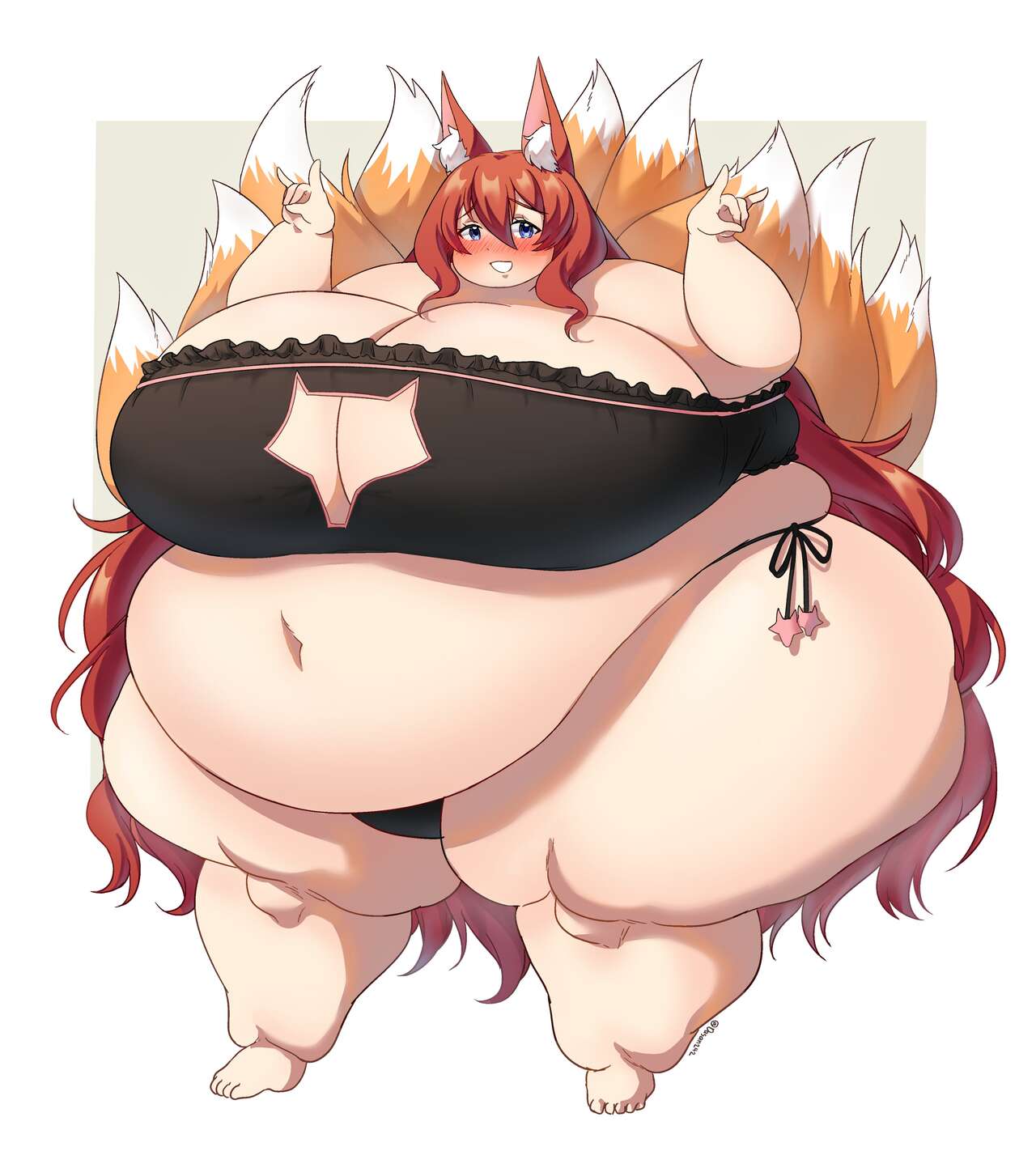 1girls bbw belly_fat big_ass big_belly big_breasts big_butt dasan24 fat fat_arms fat_ass fat_butt female female_focus female_only fox_ears fox_tail fox_tails huge_ass huge_belly huge_breasts huge_butt huge_thighs light-skinned_female light_skin obese obese_female ssbbw thick_ass thick_thighs wide_ass wide_hips