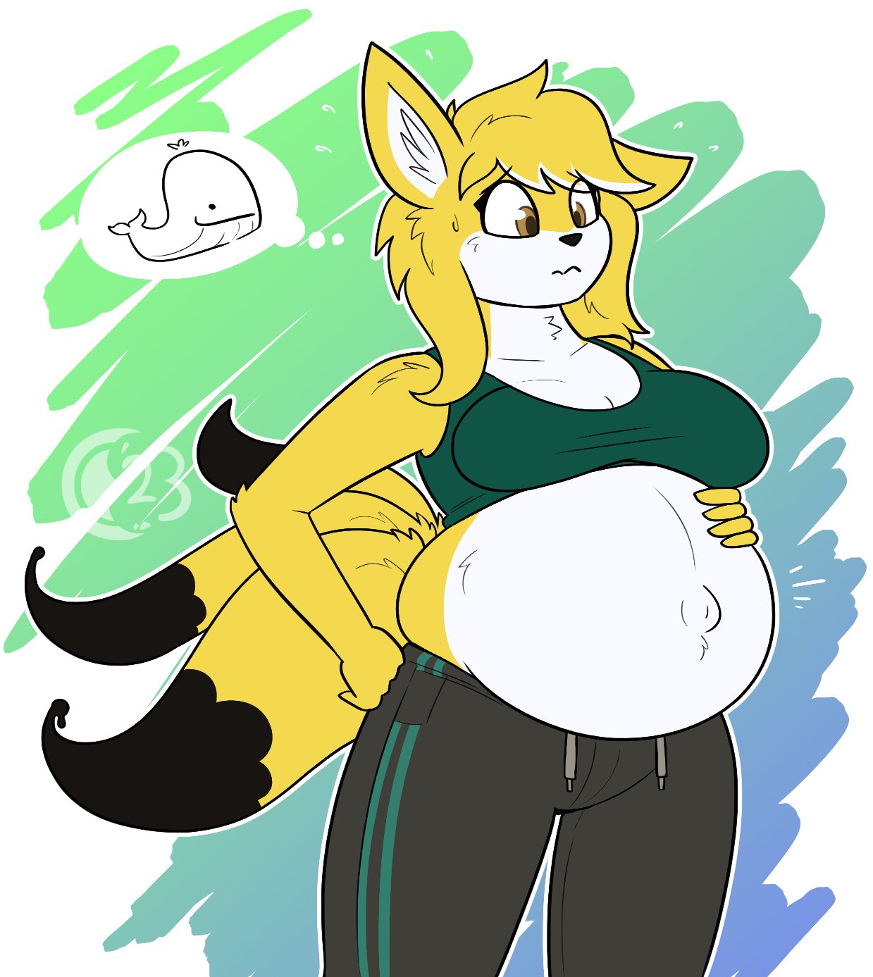 anthro big_breasts breasts chocend female furry pregnant ready_to_pop