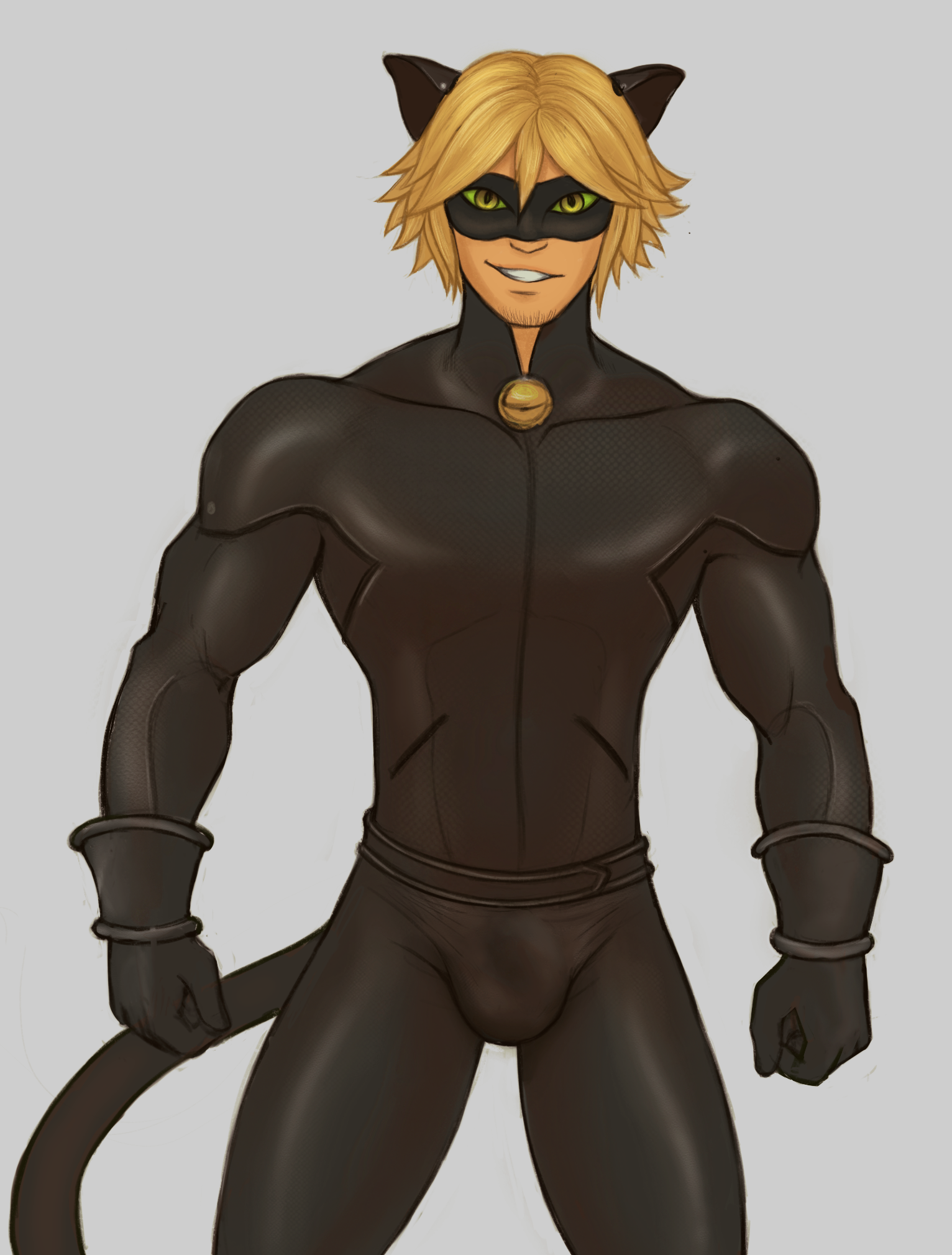 Rule 34 Dev - 1boy 2020 adrien_agreste bara barazoku blonde_hair bulge cat_<b>noir</b>...