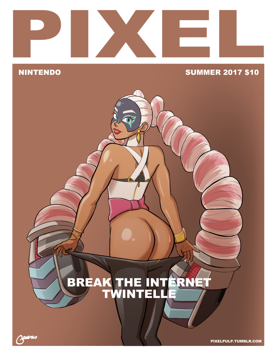 1girls arms_(game) ass big_ass break_the_internet dark-skinned_female flashing letitmelo pants_pull twintelle