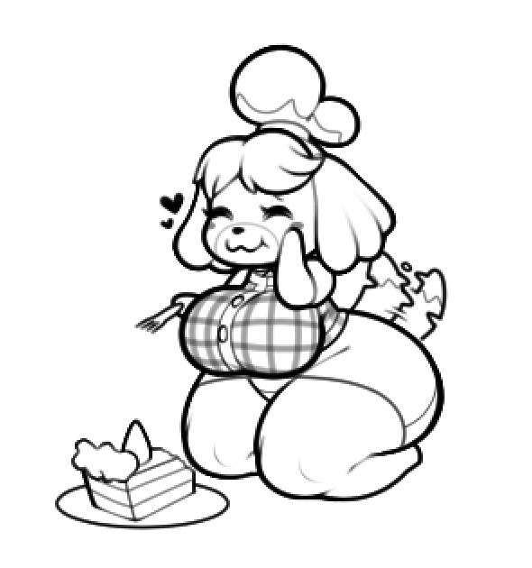 1girls animal_crossing anthro big_ass big_breasts big_butt big_hips blush_stickers bottom_heavy box_(hajimeyou654) cake canid canid_humanoid canine colorless doodle hips_wider_than_shoulders hourglass_figure huge_breasts huge_hips isabelle_(animal_crossing) lowres nintendo short_skirt shortstack simple_background thick_thighs visible_underwear wagging_tail