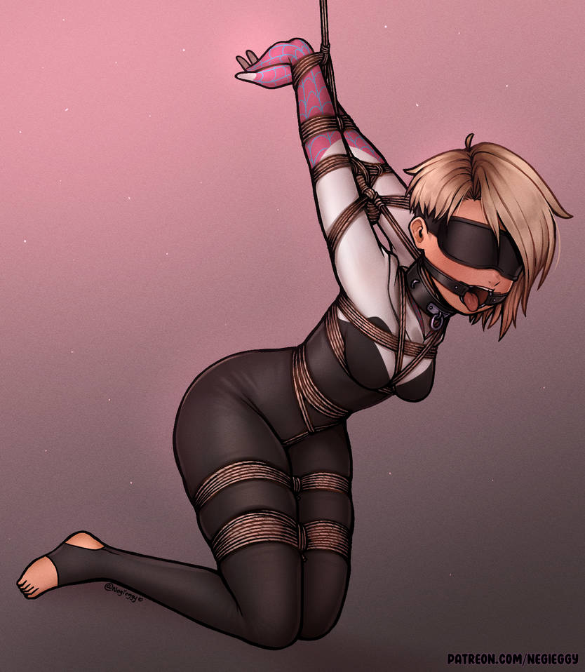 2d 2d_(artwork) blindfold blindfolded blonde_hair blush blush blushing_female bondage bondage bondage bound bound_arms bound_thighs breasts clothed clothing collar female female_focus female_only gag gagged gwen_stacy marvel marvel_comics nate01111 on_knees ring_gag rope rope_bondage shibari_over_clothes spider-gwen spider-man:_across_the_spider-verse spider-man:_into_the_spider-verse spider-man_(series) suspension suspension_bondage teen teenage_girl teenager thighs tied tied_arms tied_up tongue