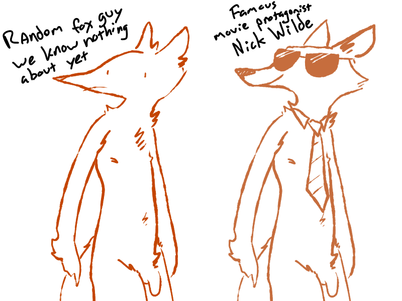 anthro flaccid flaccid_cock flaccid_penis fox fox_boy fox_ears fox_tail fur_tuft male nick_wilde nipples nude nude_male nude_male_partially_clothed_male sketch solo sunglasses the_weaver tie zootopia